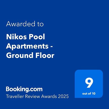Nikos Pool Apartments - Ground Floor Sidárion Eksteriør billede